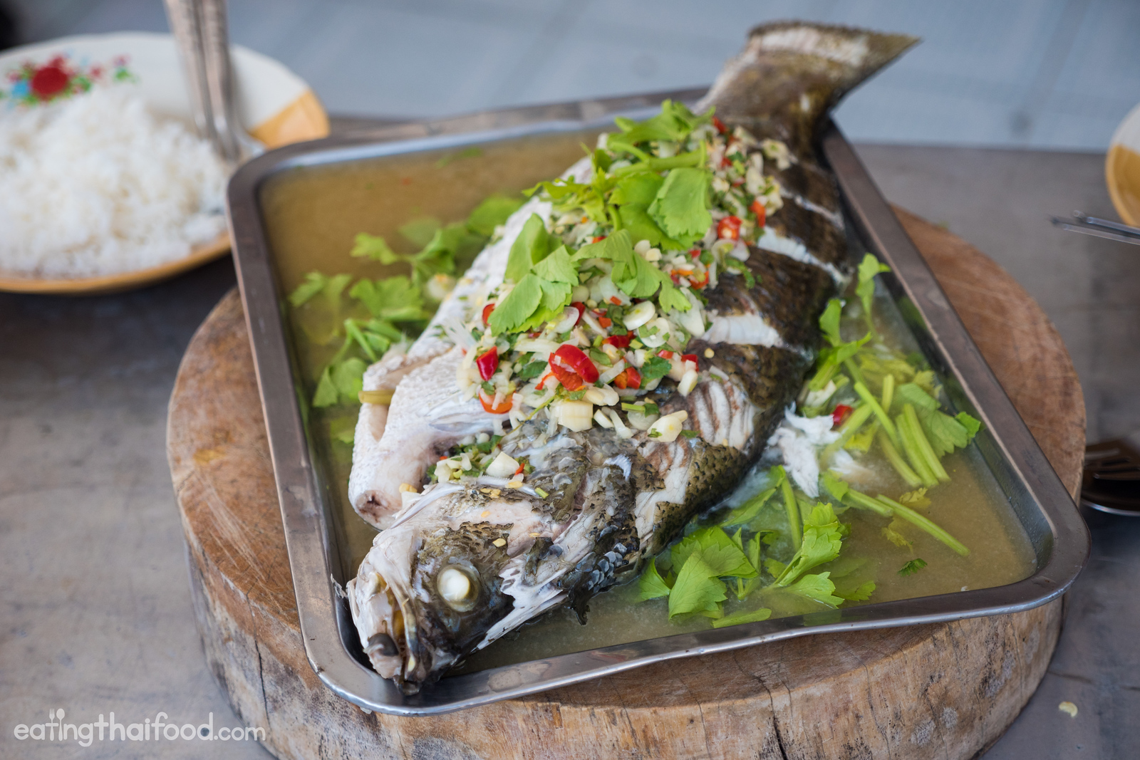 Pla kapong neung manao recipe